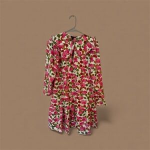 Who What Wear Pink and Green Floral Dress